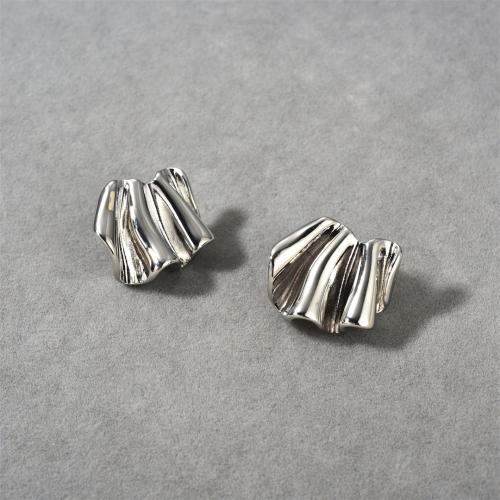 Brass Stud Earring, plated, fashion jewelry, more colors for choice, nickel, lead & cadmium free, 22x19mm, Sold By Pair