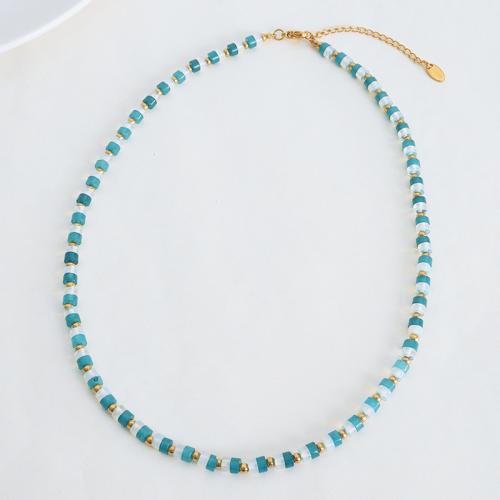 Titanstahl Halskette, mit Opal, mit Verlängerungskettchen von 5cm, Modeschmuck & für Frau, frei von Nickel, Blei & Kadmium, Länge:ca. 40 cm, verkauft von PC