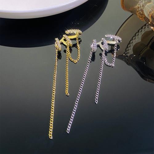 Zinc Alloy Drop Earrings fashion jewelry & for woman & with rhinestone nickel lead & cadmium free Sold By PC