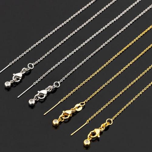 Brass Necklace, fashion jewelry & DIY & for woman, more colors for choice, nickel, lead & cadmium free, Length:45 cm, Sold By PC