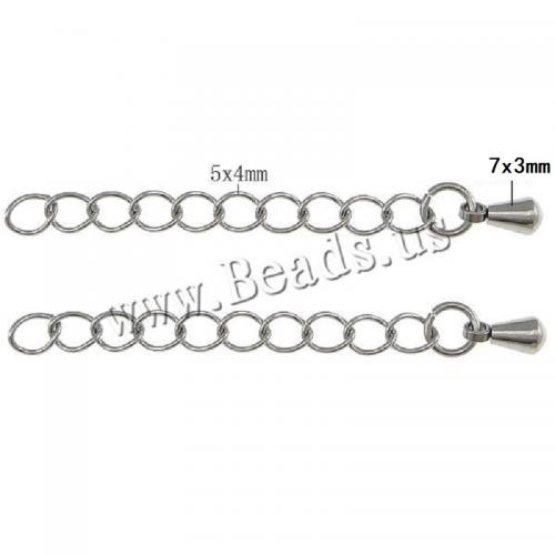304 Stainless Steel Extender Chain original color Length Approx 1.9 Inch Sold By Lot