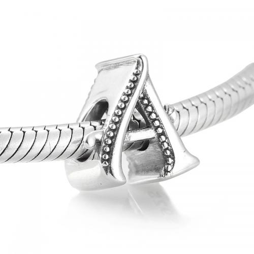 925 Sterling Silber Perlen, Alphabet-Buchstabe, DIY & verschiedene Stile für Wahl, beads length 10-20mm, verkauft von PC