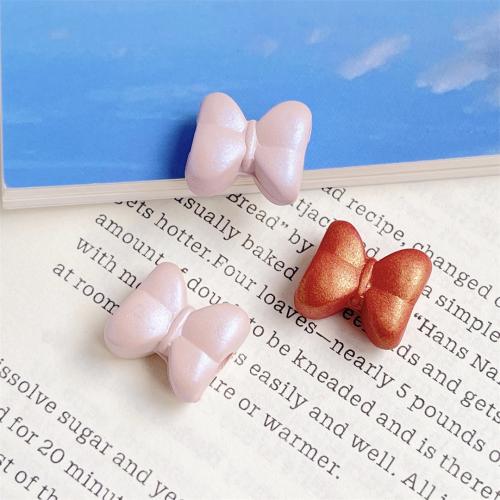 Acrylic Jewelry Beads, Bowknot, DIY, more colors for choice, 14x15mm, 500G/Bag, Sold By Bag