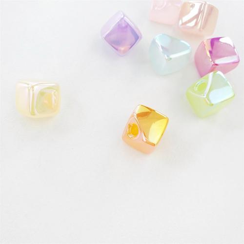 Acrylic Jewelry Beads, Square, DIY, more colors for choice, 13.50mm, Sold By Bag