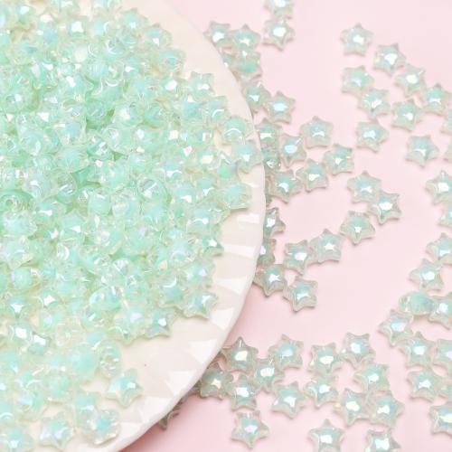 Akryl smycken pärlor, Star, DIY, fler färger för val, 11x10.80mm, Hål:Ca 2mm, 140PC/Bag, Säljs av Bag