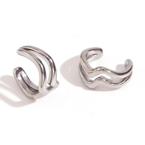316L Stainless Steel Earring Clip, 18K gold plated, fashion jewelry & for woman, more colors for choice, Sold By Pair