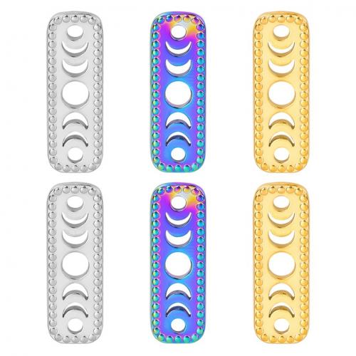 Stainless Steel Connector, 304 Stainless Steel, Rectangle, Vacuum Ion Plating, DIY & 1/1 loop & hollow, more colors for choice, 7x20mm, Sold By PC