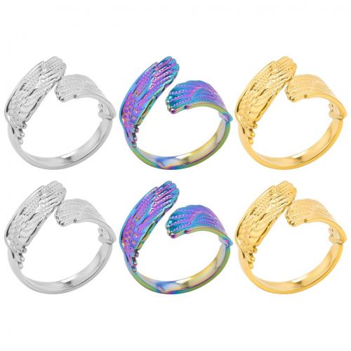 Prst prsten od inoxa, 304 nehrđajućeg čelika, Wing Shape, modni nakit & bez spolne razlike, više boja za izbor, Veličina:8, Prodano By PC