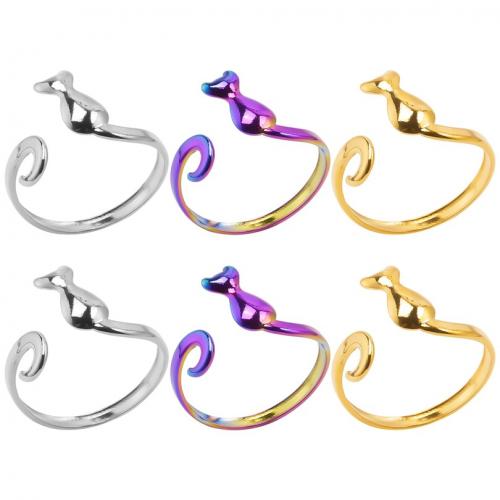 Stainless Steel Finger Ring, 304 Stainless Steel, Vacuum Ion Plating, fashion jewelry & Unisex, more colors for choice, US Ring Size:8.5, Sold By PC