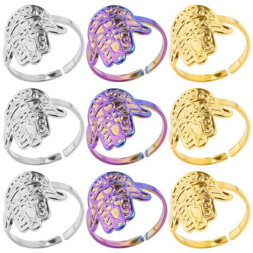 Vinger Ring in edelstaal, 304 roestvrij staal, Hand, mode sieraden & uniseks, meer kleuren voor de keuze, Maat:8, Verkocht door PC