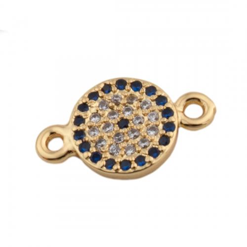 Cubic Zirconia Micro Pave Brass Connector high quality plated DIY & micro pave cubic zirconia nickel lead & cadmium free Approx 1.5mm Sold By PC