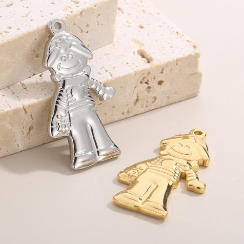 Stainless Steel Pendants, 304 Stainless Steel, Boy, Vacuum Ion Plating, fashion jewelry, more colors for choice, 39x20mm, Sold By PC