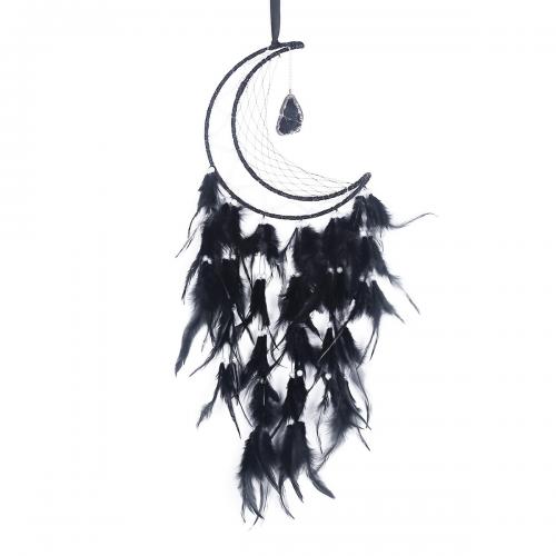 Fashion Dream Catcher Feather with Rattan & Nylon & Iron Moon handmade for home and office 600mm Sold By PC