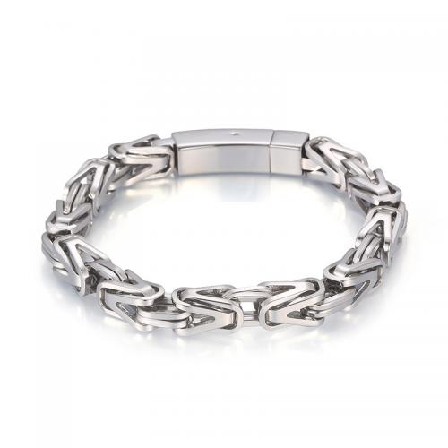 Stainless Steel Jewelry Bracelet 304 Stainless Steel Vacuum Ion Plating fashion jewelry & for man mm Length 22 cm Sold By PC