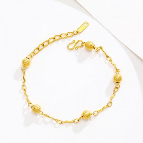 Zinc Alloy armbånd, med 3cm extender kæde, mode smykker & for kvinde, guld, nikkel, bly & cadmium fri, Længde Ca. 17 cm, Solgt af PC