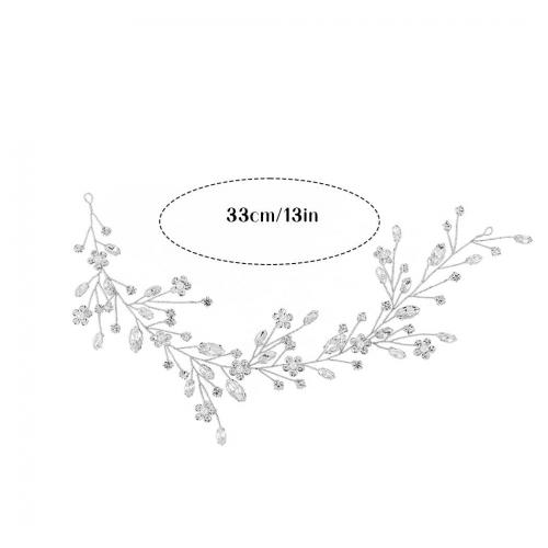 Headband Iron for woman & with rhinestone silver color 32*6cm Sold By PC