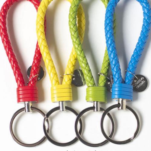 Iron Key Clasp PU Leather with Alloy & Plastic portable & DIY nickel lead & cadmium free Sold By PC