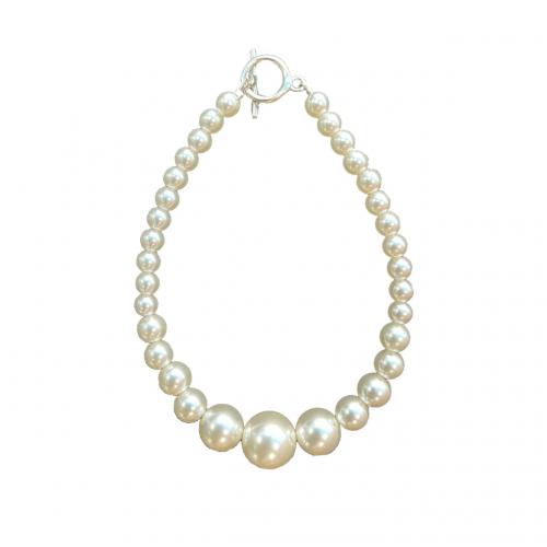 Srebro 925 Bransoletka, ze Perła kryształ CRYSTALLIZED™, biżuteria moda & dla kobiety, długość około 6.9 cal, sprzedane przez PC
