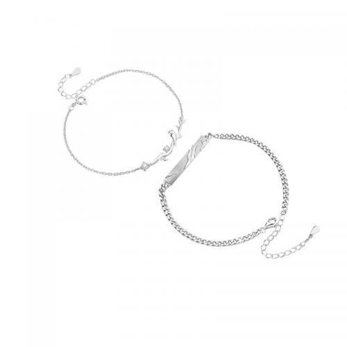 925 Sterling Silber Ehepaar Armband, platiniert, verschiedene Stile für Wahl & Micro pave Zirkonia & für paar, verkauft von PC