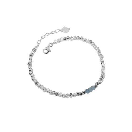 Argent sterling 925 bracelet, avec Spinelle, avec 1.2inch chaînes de rallonge, bijoux de mode & pour femme, plus de couleurs à choisir, Longueur:Environ 6.3 pouce, Vendu par PC