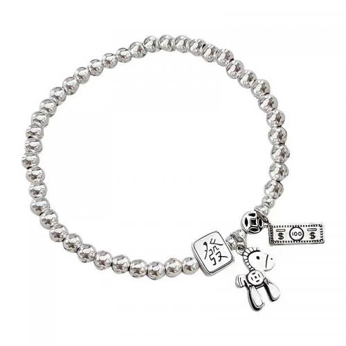 925 Sterling Silver Bracelet, Horse, vintage & for woman, Length:Approx 6.7 Inch, Sold By PC