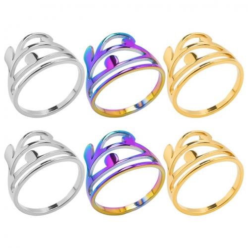 Rozsdamentes acél Finger Ring, 304 rozsdamentes acél, divat ékszerek & egynemű, több színt a választás, Méret:8, Által értékesített PC