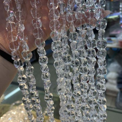 Kristall-Perlen, Kristall, DIY, Crystal Clear, 14x14mm, verkauft per ca. 38 cm Strang