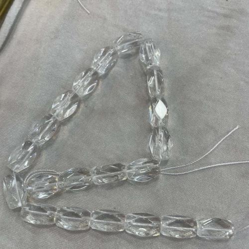Perles cristal, rectangle, DIY & facettes, Cristal pâle, 13x18mm, Vendu par Environ 38 cm brin