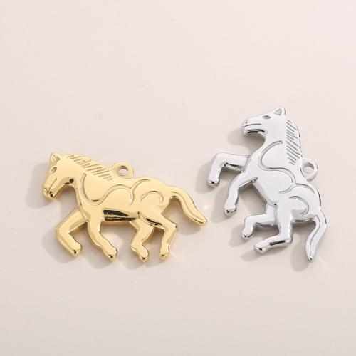Stainless Steel Animal Pendants 304 Stainless Steel Horse Vacuum Ion Plating fashion jewelry Sold By PC