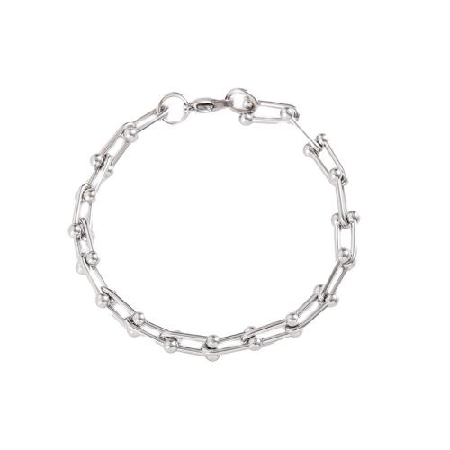 Stainless Steel Jewelry Bracelet 304 Stainless Steel handmade fashion jewelry & Unisex original color 6.80mm Sold By PC