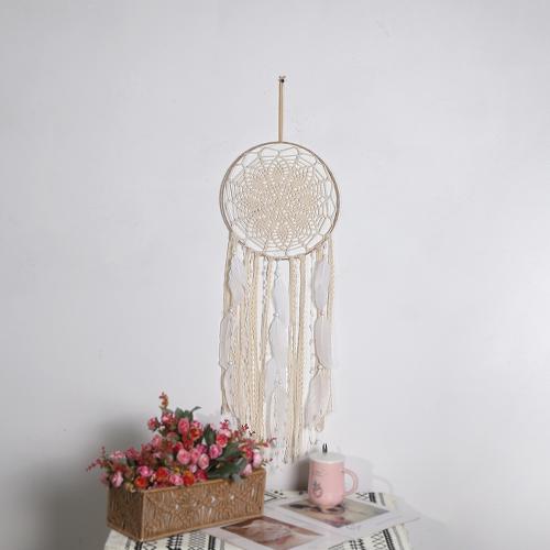 Fashion Dream Catcher Feather with Rattan & Nylon & Iron for home and office white 1020mm Sold By PC