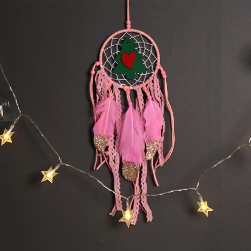 Fashion Dream Catcher, Feather, with Lace & Iron, handmade, for home and office, more colors for choice, 470mm, Sold By PC