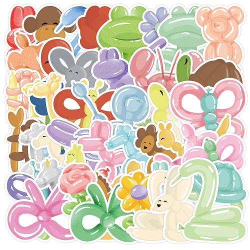 Sticker Paper PVC Plastic with Adhesive Sticker cute & waterproof Single 4-8CM Approx Sold By Bag