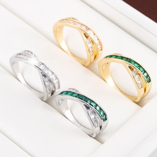Brass δάχτυλο του δακτυλίου, Ορείχαλκος, επιχρυσωμένο, κοσμήματα μόδας & σταυρός & διαφορετικό μέγεθος για την επιλογή & για τη γυναίκα, περισσότερα χρώματα για την επιλογή, νικέλιο, μόλυβδο και κάδμιο ελεύθεροι, Sold Με PC