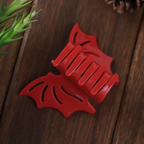 Hair Claw Clips Acrylic Bat handmade Halloween Design & for woman red Sold By PC