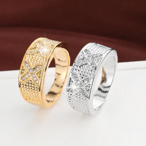 Cubic Zirconia Micro Pave Brass Ring, plated, Unisex & different size for choice & micro pave cubic zirconia, more colors for choice, nickel, lead & cadmium free, Sold By PC