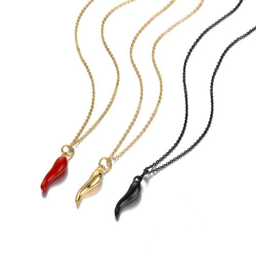 Stainless Steel Jewelry Necklace, 304 Stainless Steel, Pepper, polished, Unisex, more colors for choice, Length:Approx 50 cm, Sold By PC