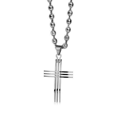 Edelstahl Schmuck Halskette, 304 Edelstahl, poliert, unisex & verschiedene Stile für Wahl, keine, Pendant -34*65mm, Länge ca. 50 cm, verkauft von PC