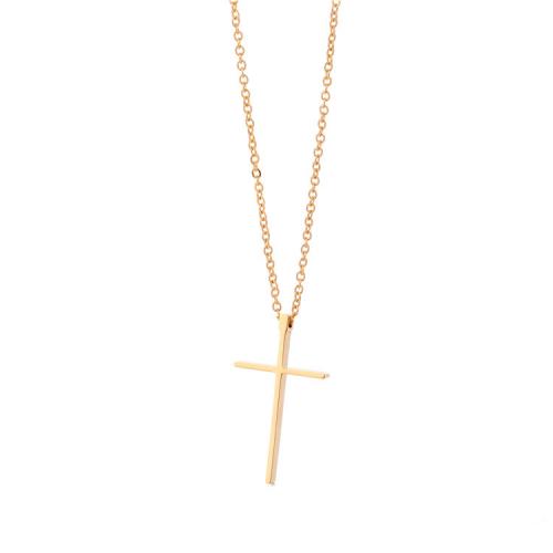 Stainless Steel Jewelry Necklace, 304 Stainless Steel, with 5CM extender chain, Cross, polished, Unisex, more colors for choice, Length:Approx 45 cm, Sold By PC
