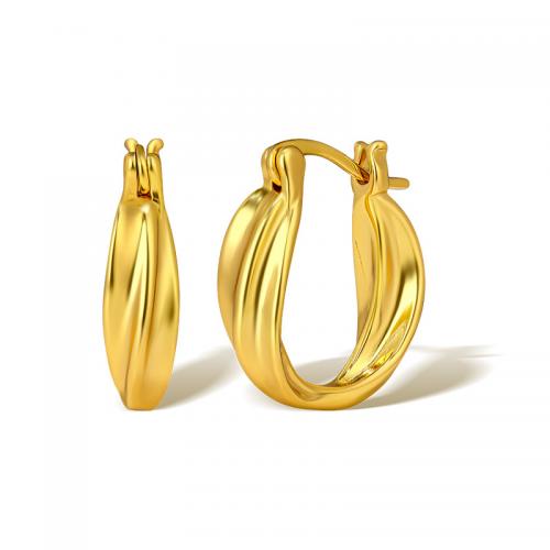 Brass Leverback Earring real gold plated for woman golden Sold By Pair