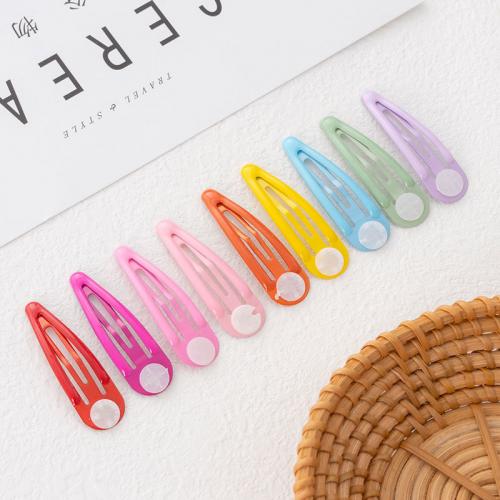 Hair Snap Clips, Iron, fashion jewelry & DIY, more colors for choice, nickel, lead & cadmium free, 47mm, 10PCs/Bag, Sold By Bag