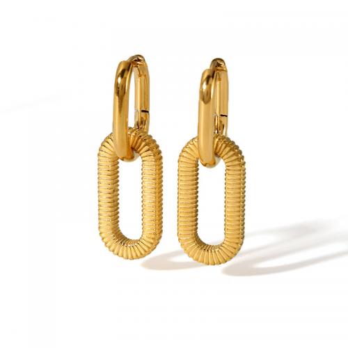 Acier inoxydable Levier Retour Earring, Acier inoxydable 304, bijoux de mode & pour femme, doré, 36x15mm, Vendu par paire