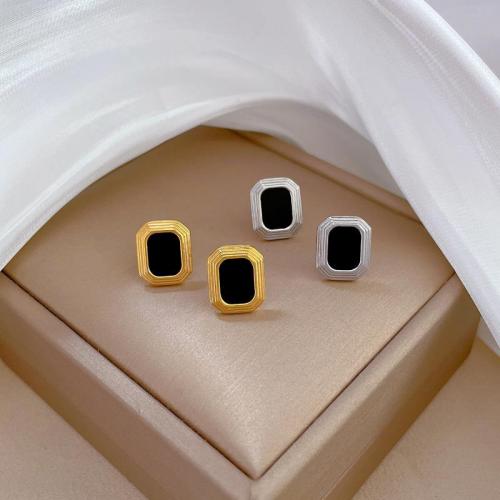 Titan Stahl Ohrring, Titanstahl, mit Achat, Modeschmuck & für Frau, keine, 10x12mm, verkauft von Paar