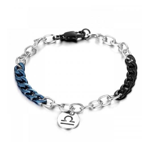Couple Bracelet and Bangle Titanium Steel polished fashion jewelry & Unisex Sold By Strand