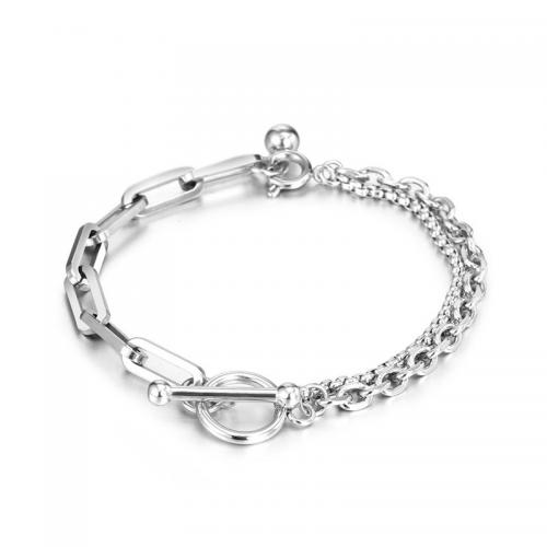 Titanium Steel Bracelet & Bangle, Double Layer & different length for choice & Unisex, Sold By Strand