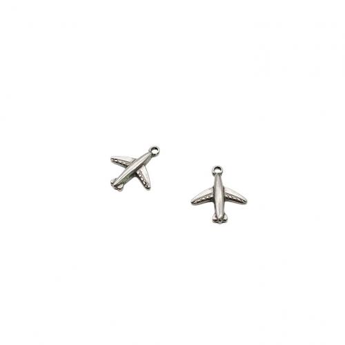 Stainless Steel Pendants, 304 Stainless Steel, Airplane, DIY & machine polishing, original color, 14x12mm, Sold By PC