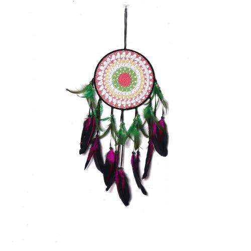 Fashion Dream Catcher Feather with Rattan & Nylon & Iron handmade for home and office mixed colors 580mm Sold By PC