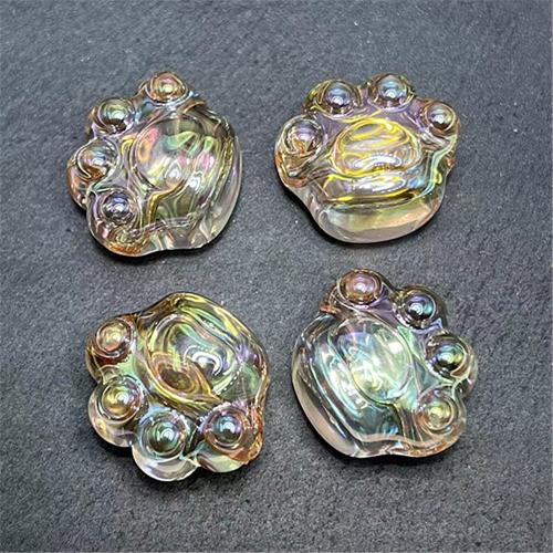 Perles  acrylique plaqué , Griffe, Placage UV, DIY, plus de couleurs à choisir, 16x18mm, Trou:Environ 4.5mm, Environ 100PC/sac, Vendu par sac