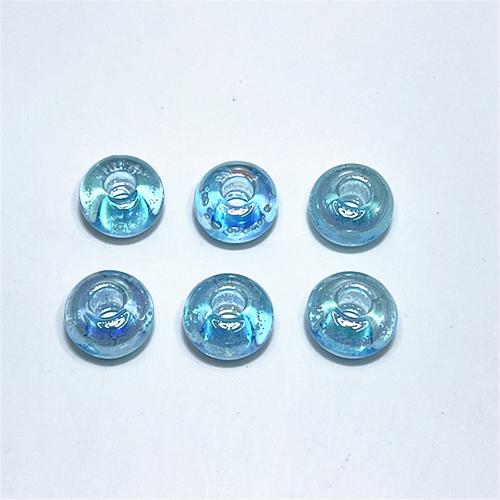 Plated Acrylic Beads, Rondelle, UV plating, DIY, more colors for choice, 13mm, Approx 100PCs/Bag, Sold By Bag