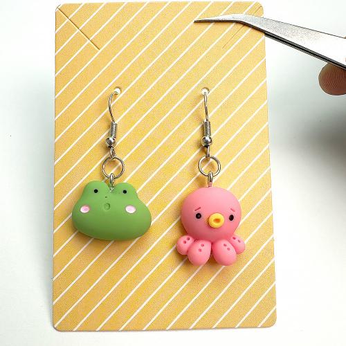 Iron Earring with Resin fashion jewelry Sold By Pair